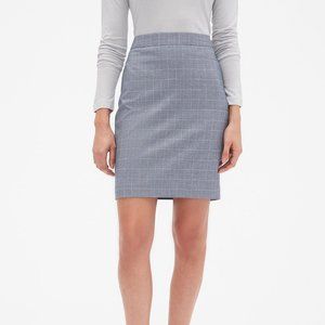 Banana Republic Chambray Windowpane Pencil Skirt